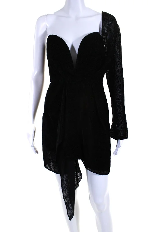 Time to Snag a Bargain!Time to Snag a Bargain!Michelle Mason Womens Burnout Velvet Sweetheart Mini Dress Black