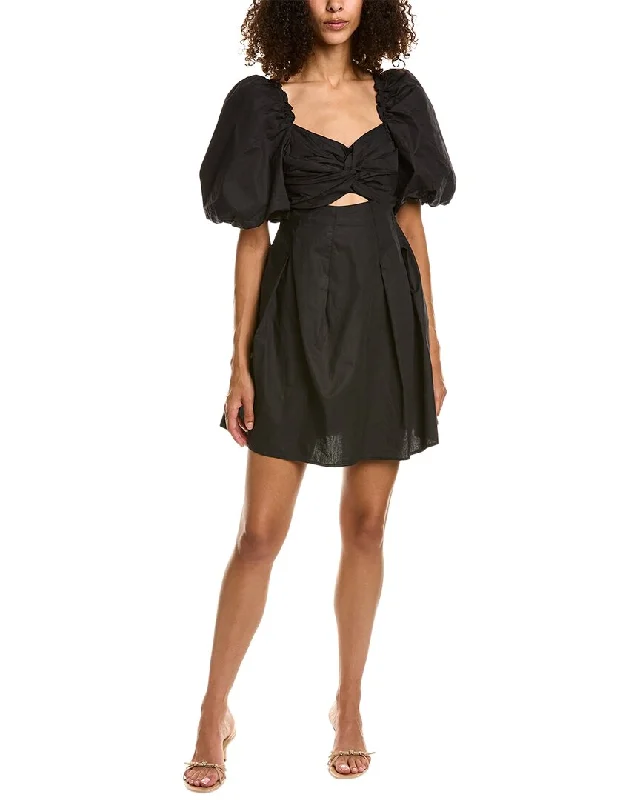Hottest Discounts of the Year!Moon River Puff Sleeve Twisted Mini Dress