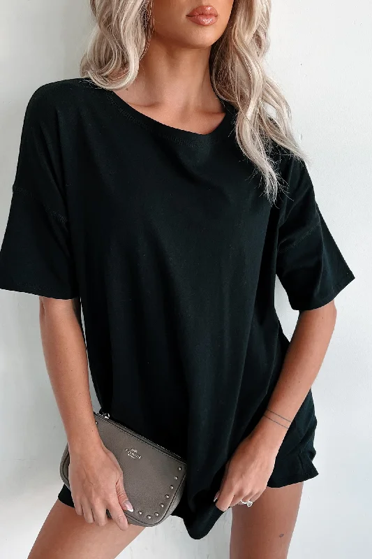 Hurry! While Supplies Last!Oversized T-Shirt Dress (Black)