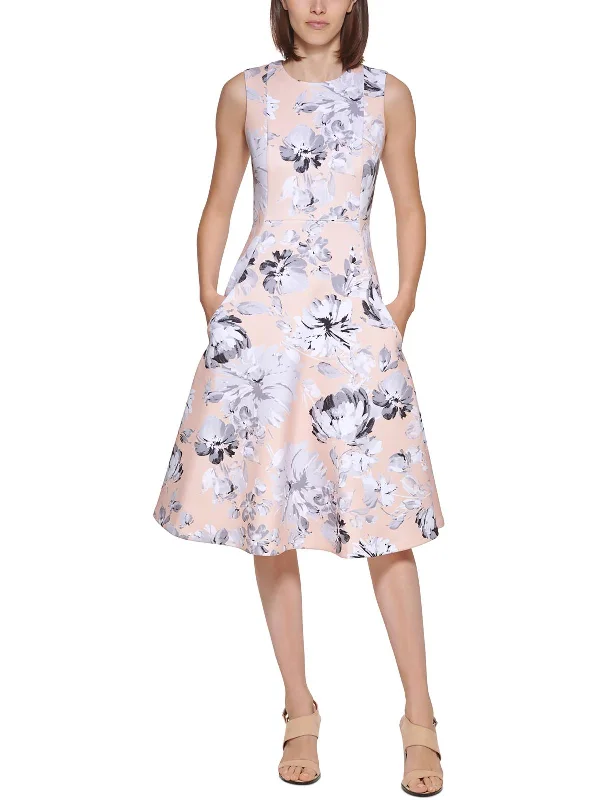 Don’t Wait – Shop Today!Petites Womens Floral Sleeveless Midi Dress