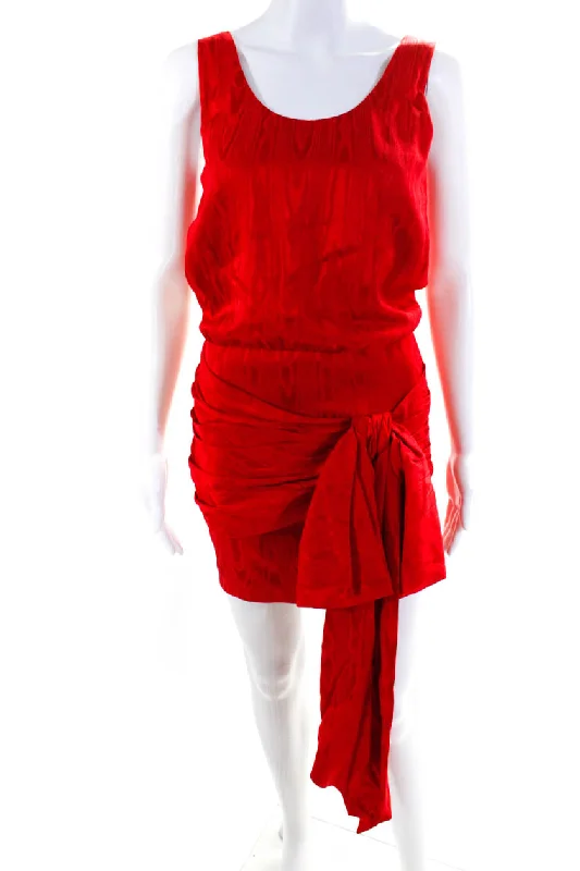 Snag the Best Prices Now!Philosophy di Lorenzo Serafini Womens Tie Mini Dress - Red Snag the Best Prices Now!Philosophy di Lorenzo Serafini Womens Tie Mini Dress - Red