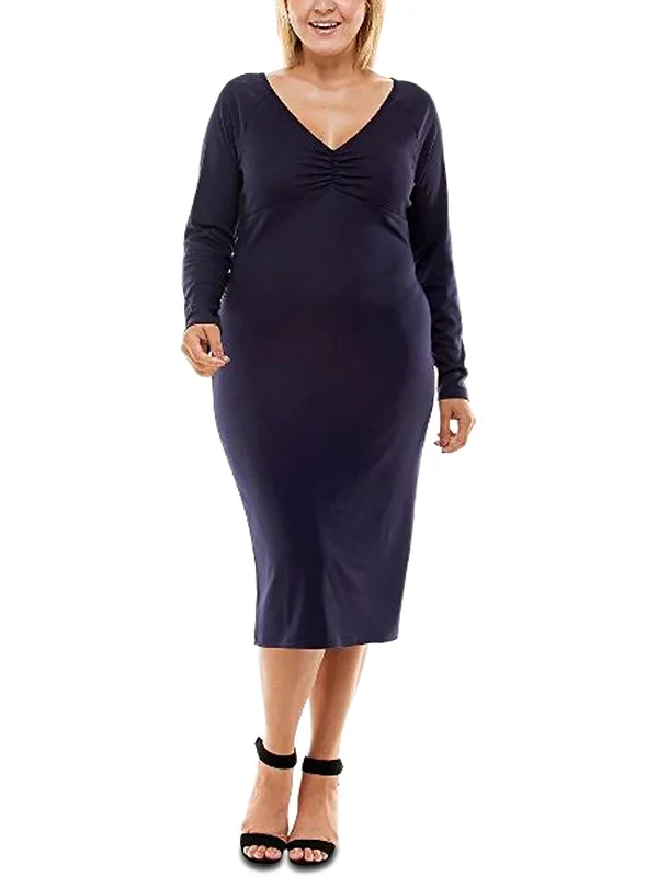 Buy One, Get One Free!Buy One, Get One Free!Plus Womens Cut-Out Juniors Midi Dress