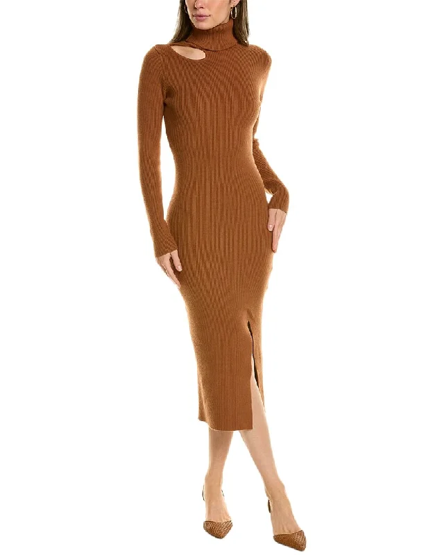 Hot Deals You Can’t Resist!Reveriee Turtleneck Midi Dress