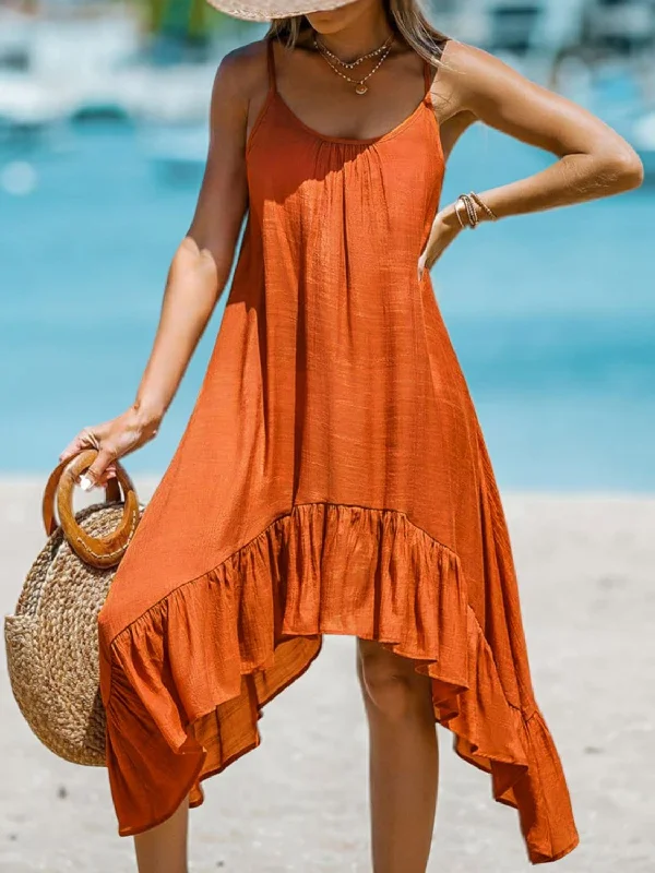Exclusive Deals Just for You!Sheer ruffled dress with scoop neck