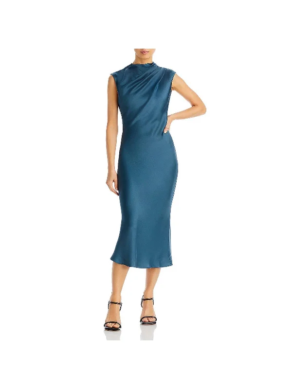 One Click Away from Big Savings!Samantha Womens Silk Sleeveless Midi Dress