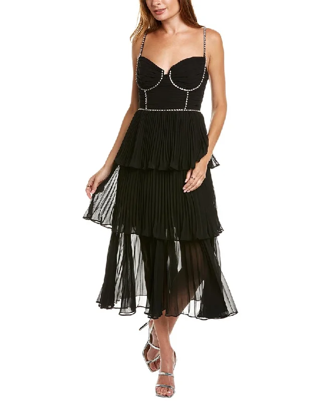 Shop the Hottest Deals!Self-Portrait Pleated Midi Dress