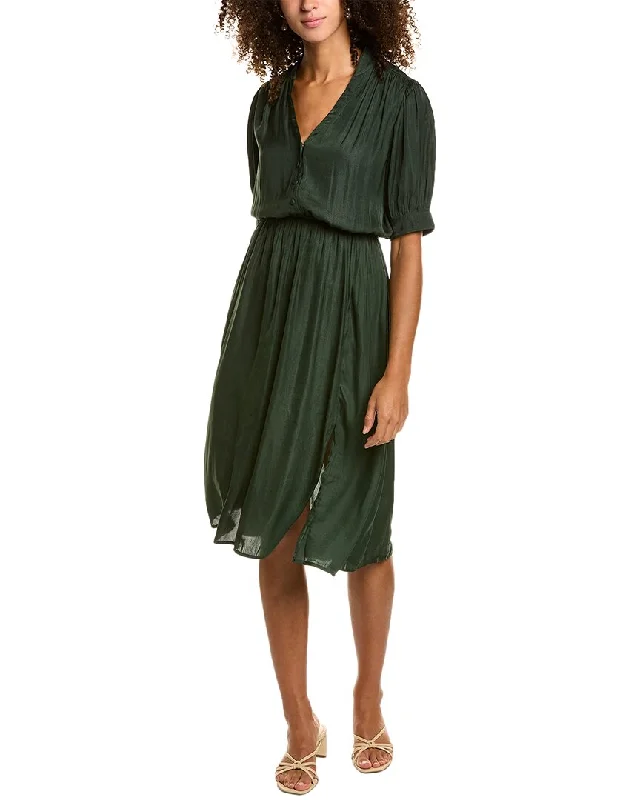 Sale Alert – Get Ready to Shop!Socialite Button Front Satin Midi Dress