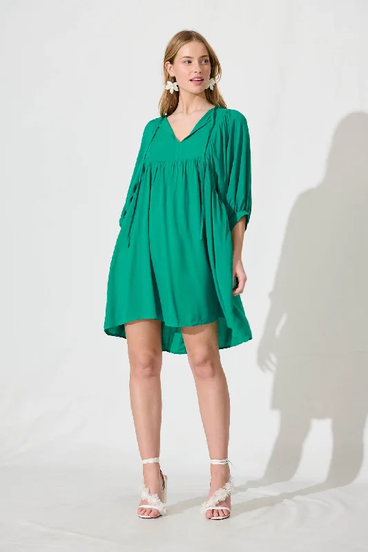 Price Drops You’ll Love!Spring Morning Smock Dress In Green