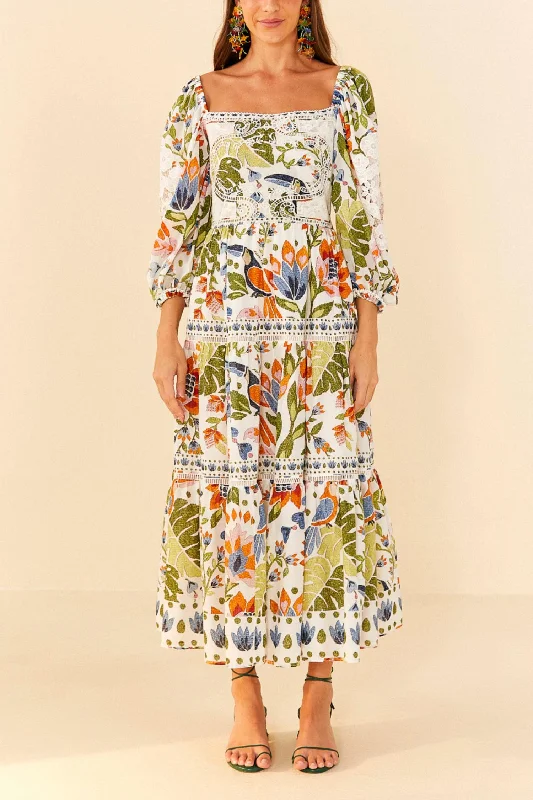The Sale You’ve Been Waiting For!Summer Garden Midi Dress In White