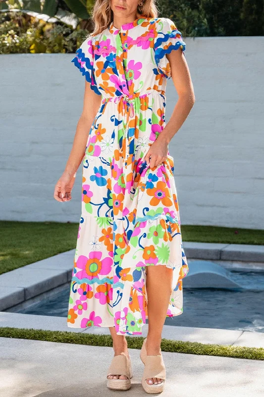 Mega Sale Happening Now!Chic tiered dress with prints