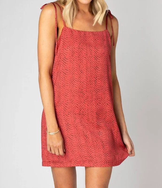 Savings You Can’t Ignore!Tobin Tie Shoulder Mini Dress In Python
