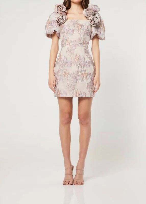 Time to Snag a Bargain!Tourmaline Mini Dress In Beige