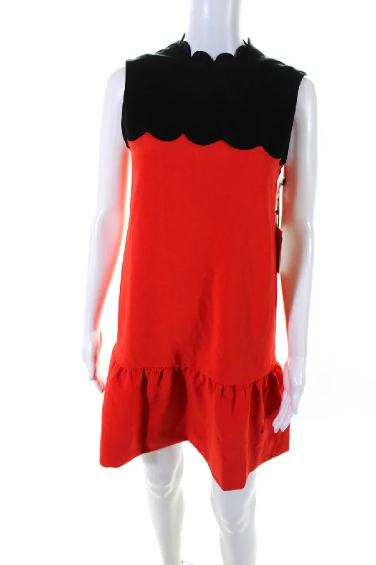 Massive Price Cuts!Victoria Beckham Women's Round Neck Sleeveless Tiered Mini Dress Red Massive Price Cuts!Victoria Beckham Women's Round Neck Sleeveless Tiered Mini Dress Red
