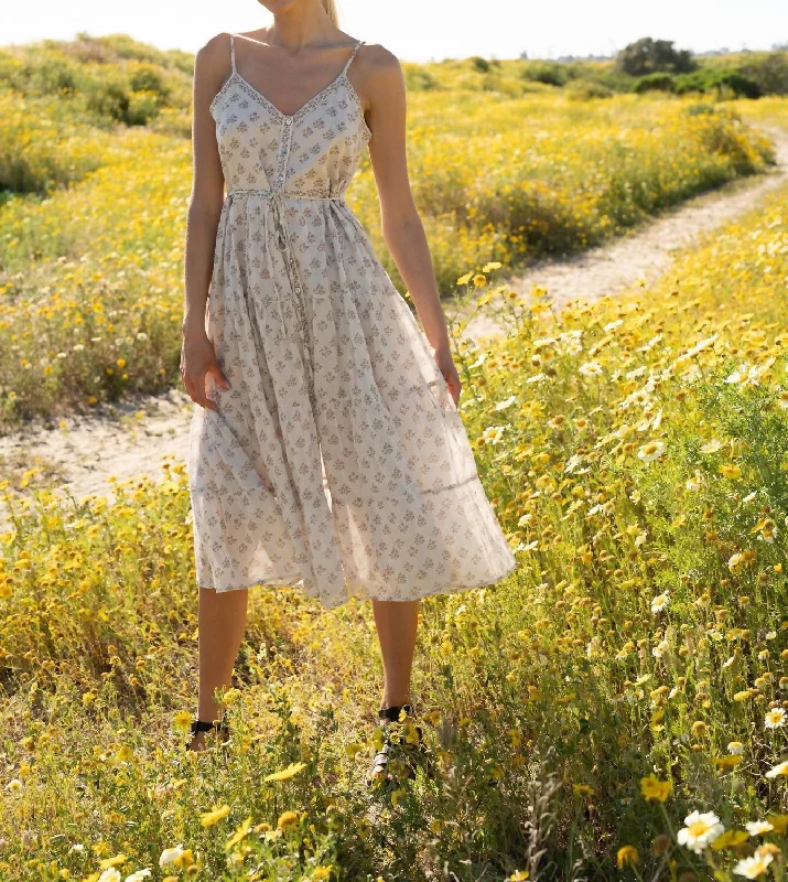 The Best Offers Are Here!Wildflower Meadows Tiered Midi Dress In Twig