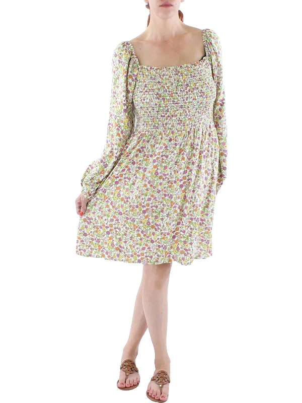 Your Shopping Wish, Our Discount Command!Womens Casual Smocked Mini Dress