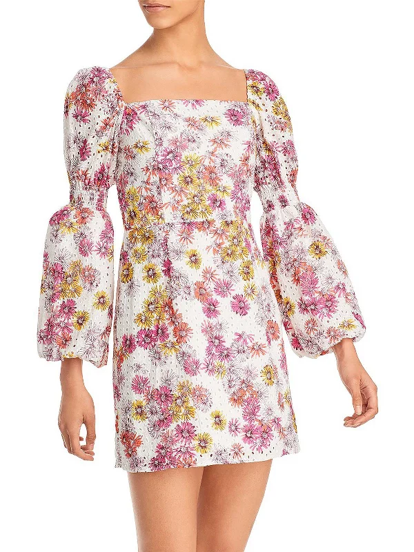 Amazing Prices You Can’t Resist!Womens Floral Print Short Mini Dress