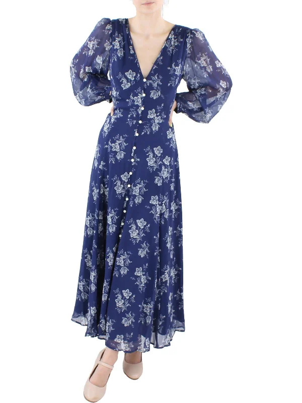 Shop Now and Save!Womens Floral Print Tea Length Midi Dress