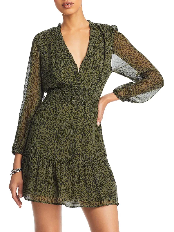 Find Your Perfect Deal Today!Womens Silk Printed Mini Dress