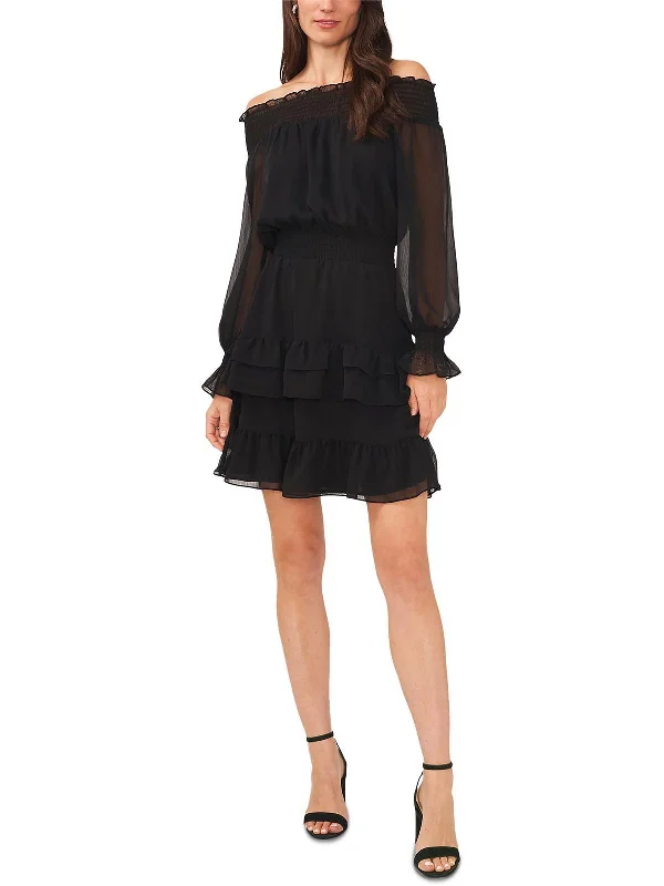 Save Up to 50% Off!Womens Smocked Short Mini Dress