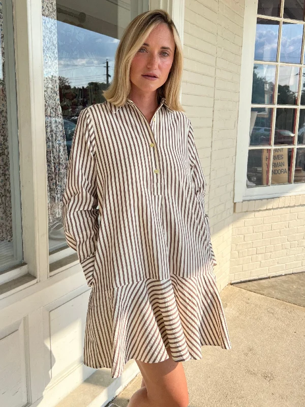 Shop Now and Save!Work It Striped Drop Waist Dress