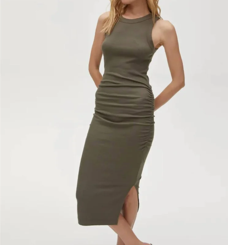 Find the Best Deals Here!Wren Ultra Rib Midi Dress In Olive