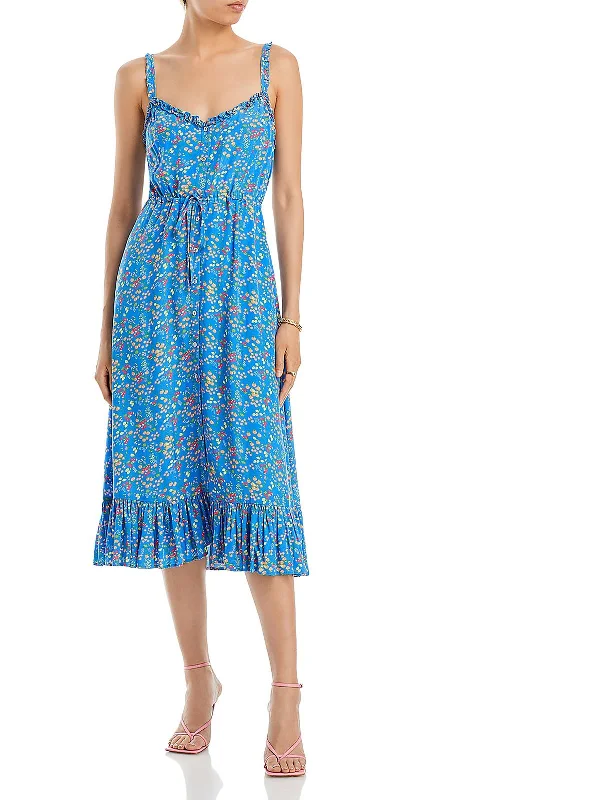 Hurry! While Supplies Last!Adalyn Womens Ruffled Button Down Maxi Dress