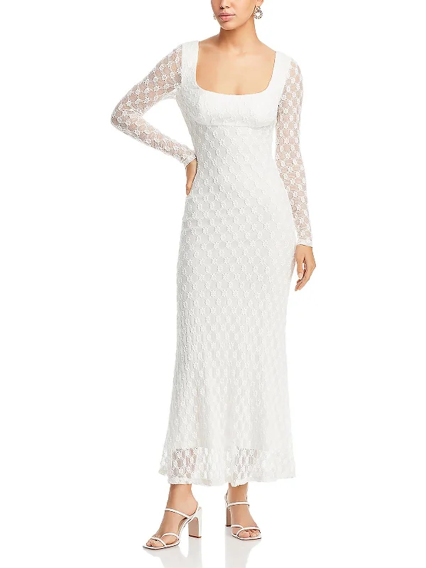 Incredible Savings Inside!Adoni Womens Lace Long Sleeves Maxi Dress