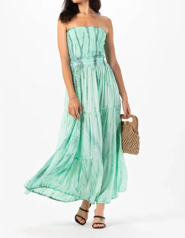 Biggest Sale of the Season!Athena Maxi Dress In Leo Aqua