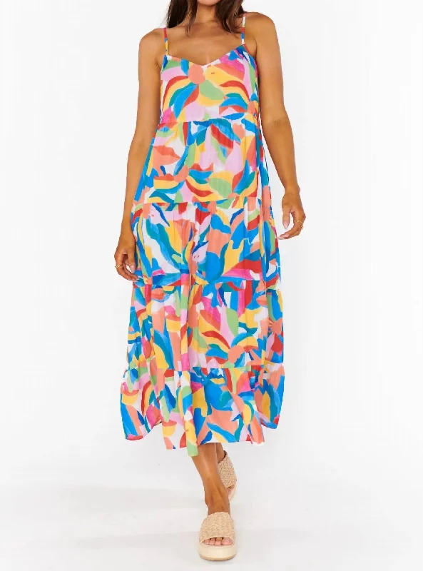 Your Chance to Save is Now!Caroline Maxi Dress In Rainbow Pop