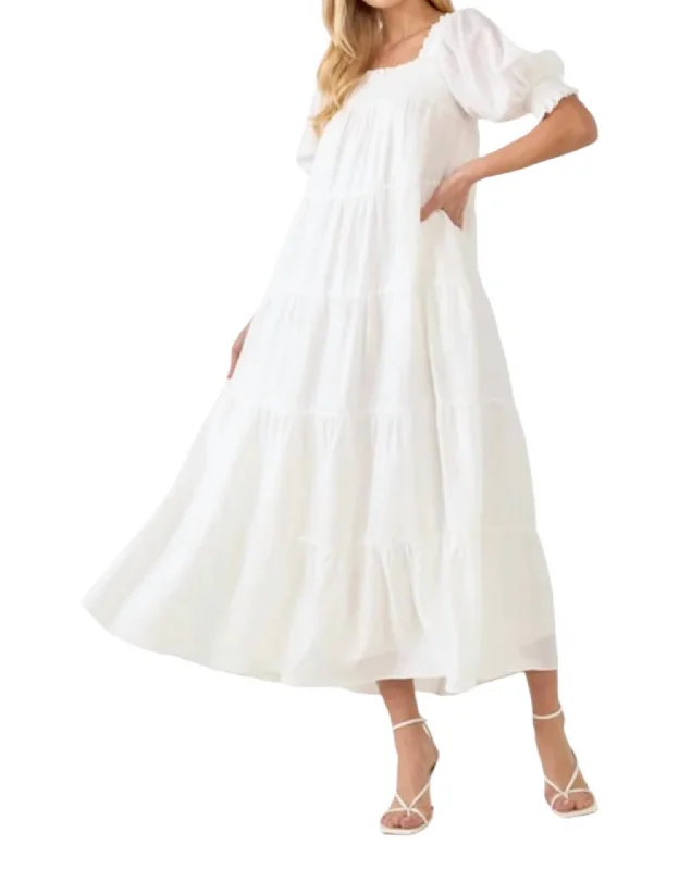 Unlock Huge Savings Now!Chaplin Maxi Dress In White