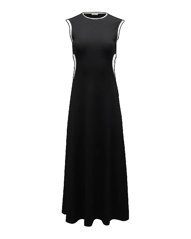 Get the Best for Less!Christopher Esber Negative Space Rib Maxi Dress in Black Polyester