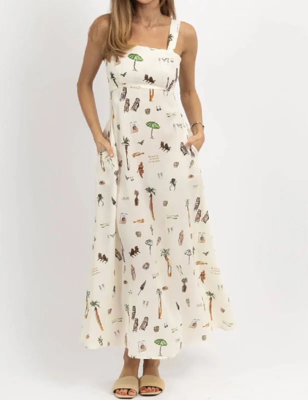 Limited Time Offer!Destination Backless Maxi Dress In Ivory