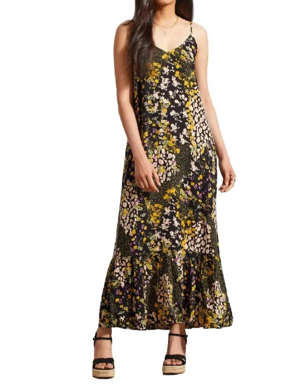Incredible Savings Inside!Ditsy Floral Print Maxi Dress In Limoncello