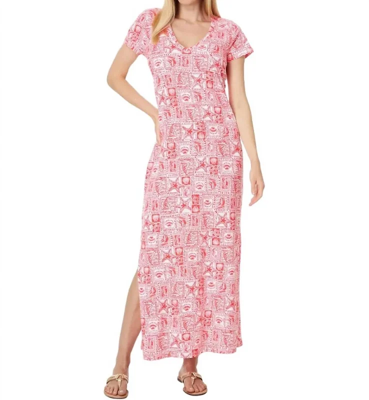 Seasonal Sale – Shop Now!Etta Maxi Dress In Mizner Red Seaside Harbour