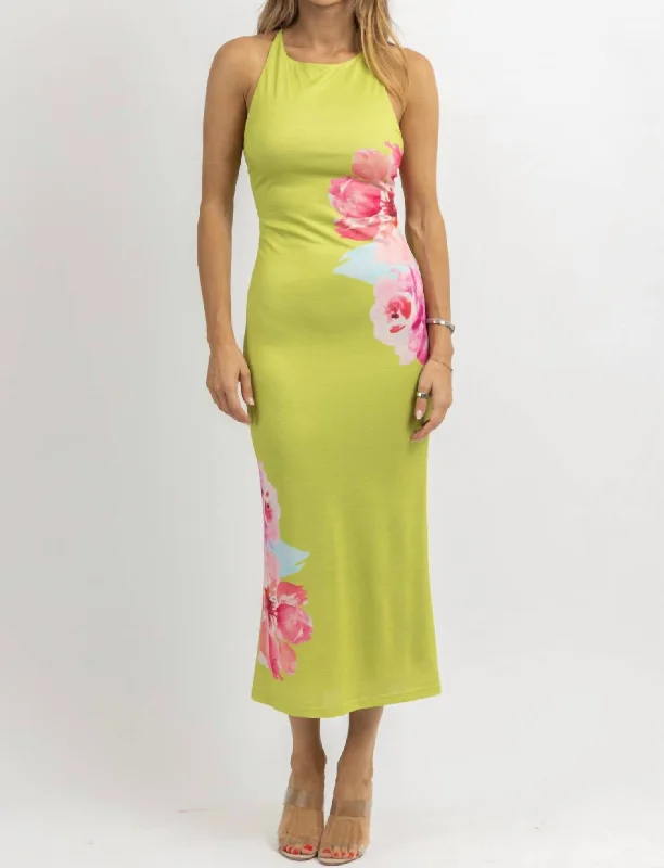 Unmissable Offers Await!Floral Maxi Dress In Pistachio