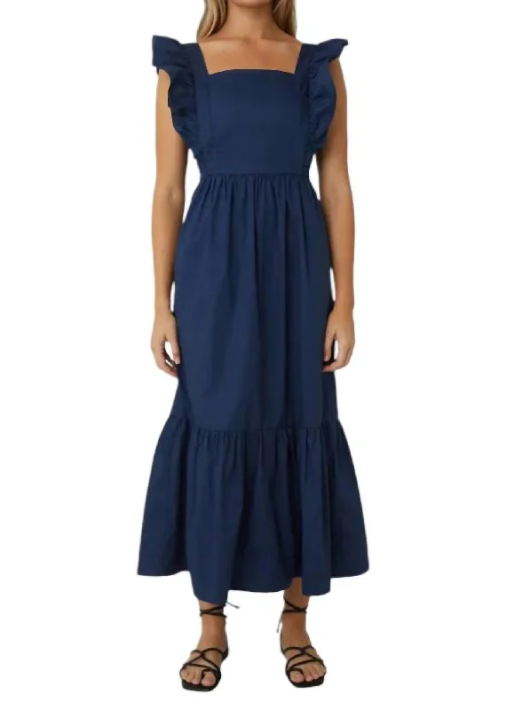 Steals and Deals Await!Florence Maxi Dress In Navy