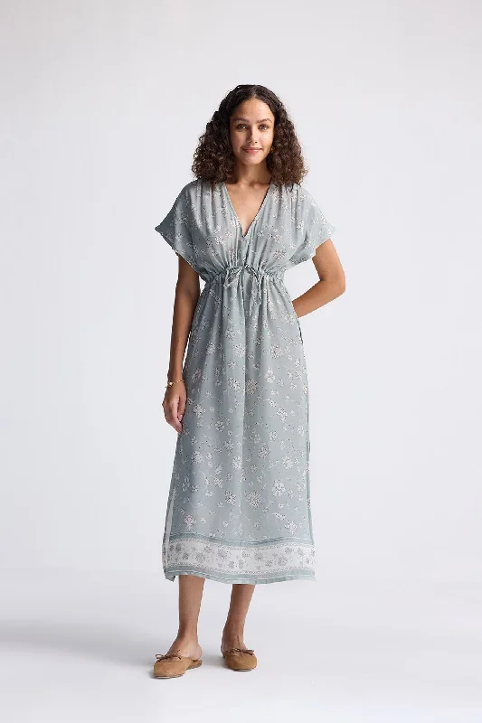 Get the Best for Less!Gathered Maxi Dress in Sage Green