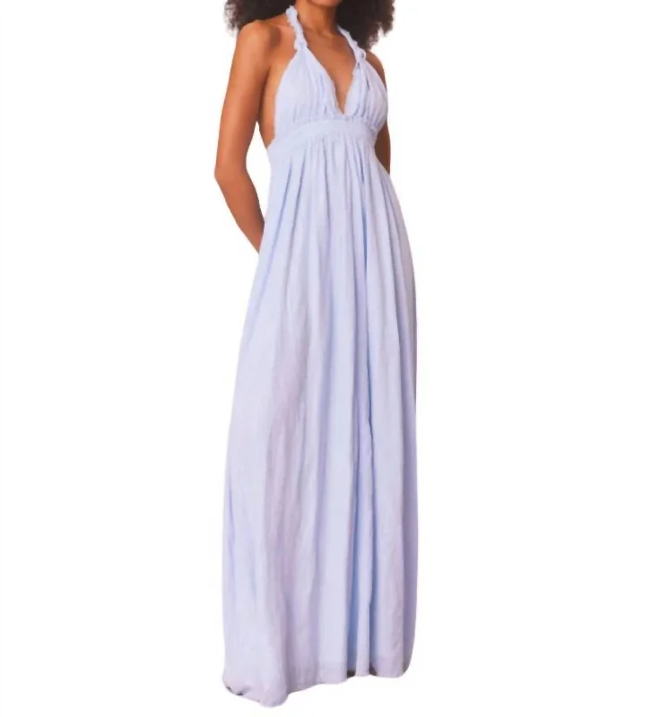 Huge Savings – Act Now!Halter Maxi Dress In Moonstone