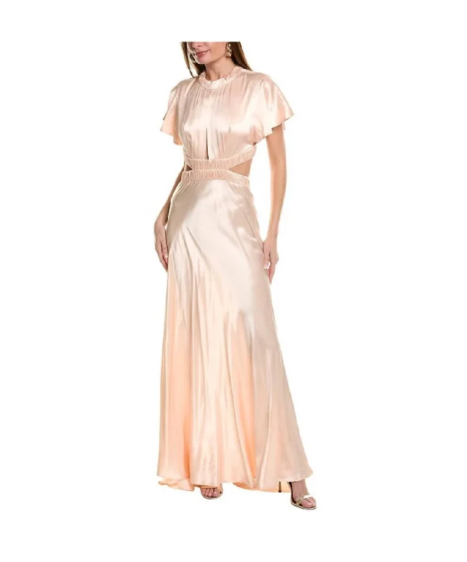 Hottest Discounts of the Year!Jordi Cut Out Maxi Dress In Nude