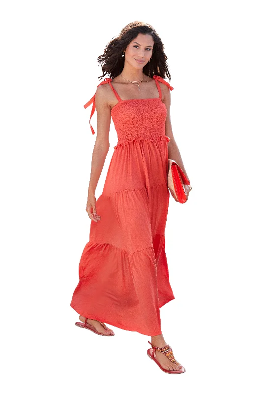 Limited Edition, Limited Price!Limited Edition, Limited Price!LASCANA Women's Smocked Tiered Maxi Dress
