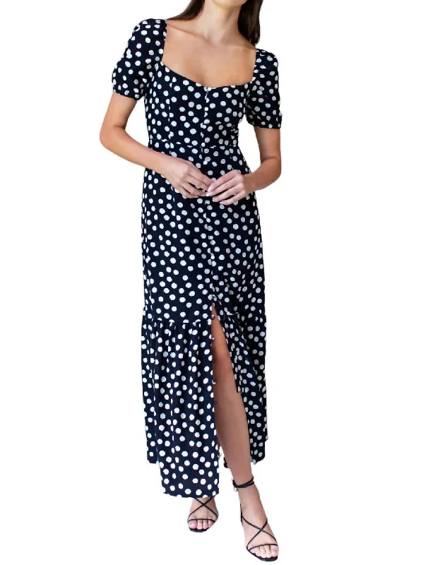 Your Best Deals Are Here!Luie Maxi Dress In Black/ivory