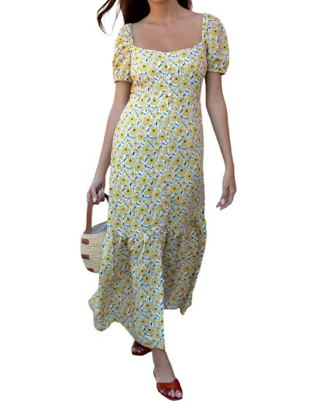 Special Offer – Act Fast!Luie Maxi Dress In Sharon's Flower Gold