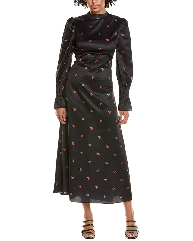 Massive Price Cuts!Madison Miles Puff Sleeve Maxi Dress