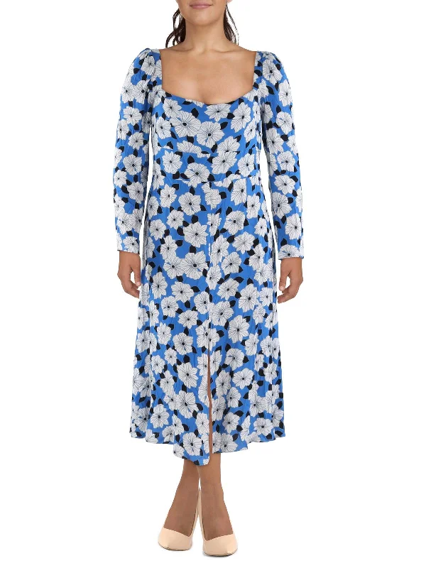 Find the Best Deals Here!Miller Womens Floral Front Slit Maxi Dress