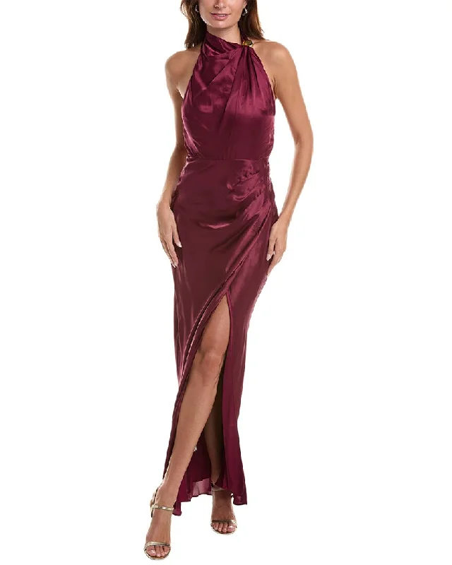 Exclusive Offers You’ll Love!Nicholas womens  Galilea Silk-Blend Maxi Dress, 10, Purple