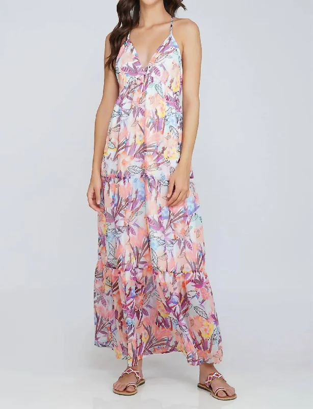 Exclusive Deals Just for You!Passion Flower Maxi Dress In Multi
