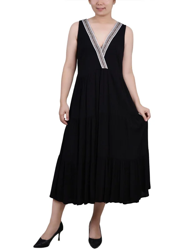 Your Favorite Sale is Back!Petites Womens Tiered Long Maxi Dress