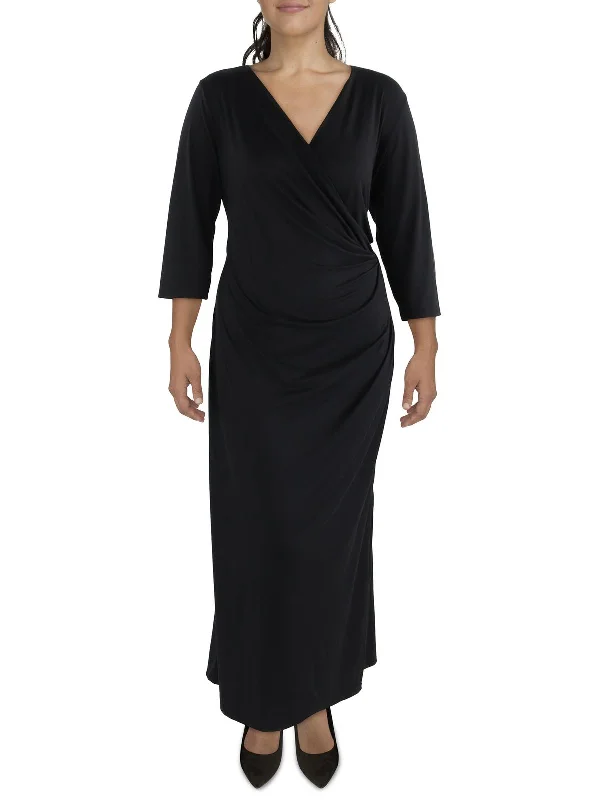 Get More, Spend Less – Shop Now!Plus Womens Surplice Long Maxi Dress