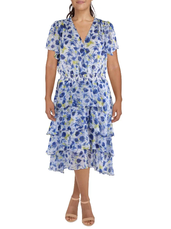 Don't Miss Out!Plus Womens Tiered Long Maxi Dress