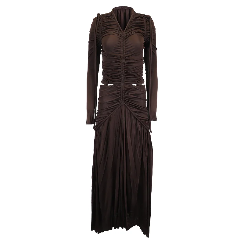Your Dream Deal is Here!Proenza Schouler Cinched Cut-Out Maxi Dress in Brown Viscose Your Dream Deal is Here!Proenza Schouler Cinched Cut-Out Maxi Dress in Brown Viscose